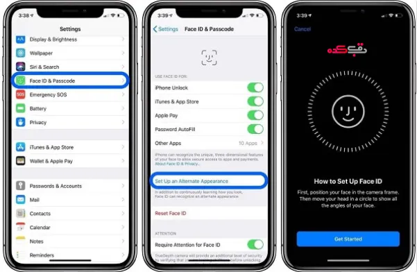 فعال کردن Face ID آیفون